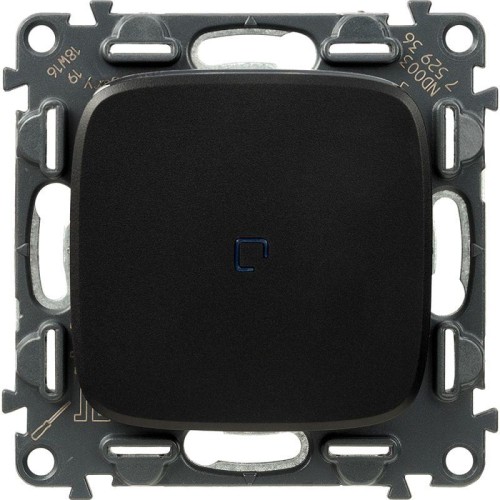 Переключатель 1-кл. СП Valena Allure 10А IP20 250В 10AX с подсветкой с лицев. панелью безвинтов. заж