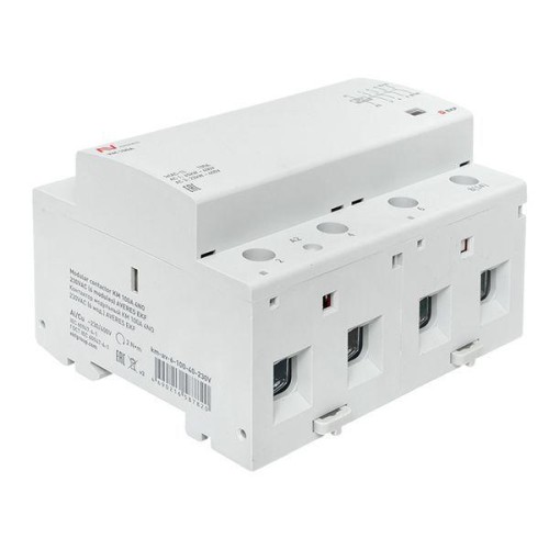 Контактор модульный КМ 100А 4NO 230В AC (6 мод.) AVERES EKF km-av-6-100-40-230V