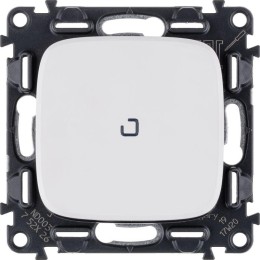 Переключатель 1-кл. СП Valena Allure 10А IP20 250В 10AX с подсветкой с лицев. панелью безвинтов. заж