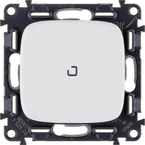 Переключатель 1-кл. СП Valena Allure 10А IP20 250В 10AX с подсветкой с лицев. панелью безвинтов. заж