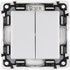 Выключатель 2-кл. СП Valena Life 10А IP44 250В с лицев. панелью безвинтов. зажимы механизм бел. Leg