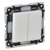 Выключатель 2-кл. СП Valena Life 10А IP44 250В с лицев. панелью безвинтов. зажимы механизм бел. Leg
