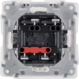 Выключатель 2-кл. СП Valena Life 10А IP44 250В с лицев. панелью безвинтов. зажимы механизм бел. Leg