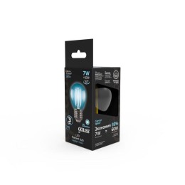 Лампа светодиодная филаментная Black Filament 7Вт P45 шар 4100К нейтр. бел. E27 580лм GAUSS 10580220