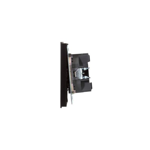 Выключатель для жалюзи 2-кл. СП STRONG MIELE 10А возвратный антрацит Kranz KR-78-0711-5