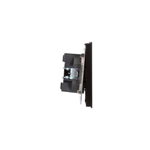 Выключатель для жалюзи 2-кл. СП STRONG MIELE 10А возвратный антрацит Kranz KR-78-0711-5