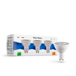 Лампа светодиодная Simple MR16 7Вт 2800К GU10 38град. 3шт.Voltega 7176