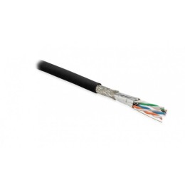 Кабель витая пара S/FTP кат.6A 4 пары 23 AWG ОЖ solid кажд. пара в фольге общий экран - медн. оплетк