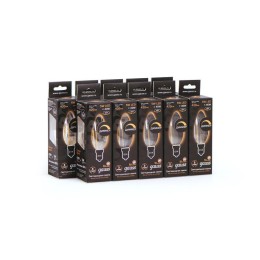 Лампа светодиодная филаментная Black Filament 5Вт свеча 2700К тепл. бел. E14 420лм диммир. GAUSS 103