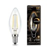 Лампа светодиодная филаментная Black Filament 5Вт свеча 2700К тепл. бел. E14 420лм диммир. GAUSS 103
