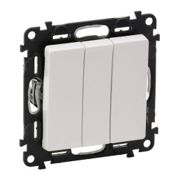 Выключатель 3-кл. СП Valena Life 10А IP20 250В 10AX с лицев. панелью винтов. зажимы механизм бел. Le
