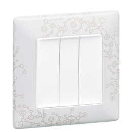 Выключатель 3-кл. СП Valena Life 10А IP20 250В 10AX с лицев. панелью винтов. зажимы механизм бел. Le