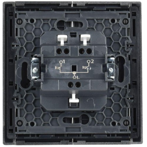 Выключатель жалюзи СП FORTE&PIANO 10А FP511 сталь IEK FP-V15-0-10-1-K46