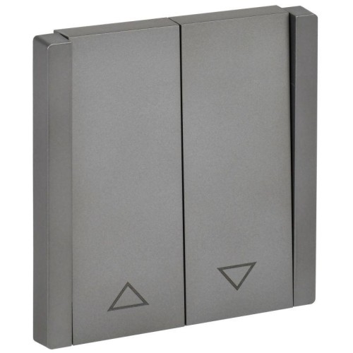 Выключатель жалюзи СП FORTE&PIANO 10А FP511 сталь IEK FP-V15-0-10-1-K46