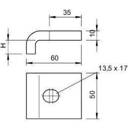 Комплект фиксатора угловой H5 M12х40 KWH 5 VA4301 (уп.2шт) OBO 6355307