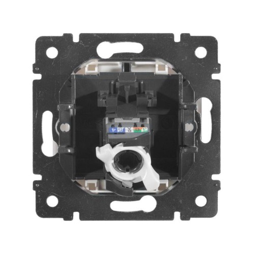Розетка компьютерная 1-м СП Valena RJ45 кат.5E UTP на винтах механизм алюм. Leg 770238