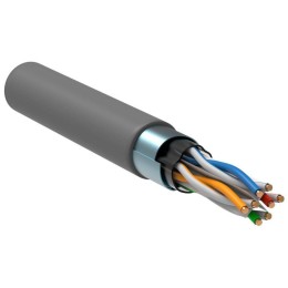 Кабель витая пара F/UTP кат.5E 4х2х0.52 PVC сер. (уп.305м) РФ/Т ITK LC1-C5E04-311-T-P-R