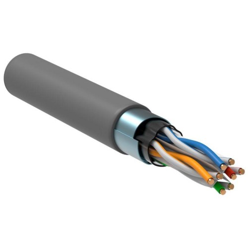 Кабель витая пара F/UTP кат.5E 4х2х0.52 PVC сер. (уп.305м) РФ/Т ITK LC1-C5E04-311-T-P-R