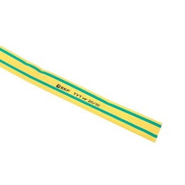 Трубка термоусадочная ТУТ нг 20/10 желт./зел. (уп.100м) EKF tut-20-yg