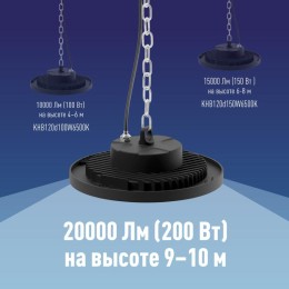 Светильник светодиодный UFO HIgh Bay 200Вт 6500К 174-265В для высоких пролетов КОСМОС KHB120d200W650
