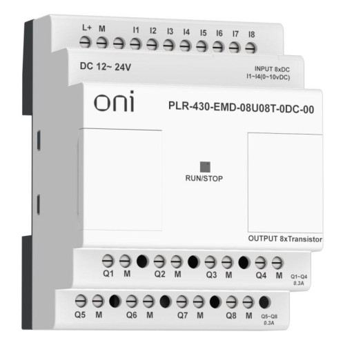 Модуль расширения входов выходов ПЛК 430 4 DI 4 UI (0-10В/DI) 8 TO 24В DC ONI PLR-430-EMD-08U08T-0DC