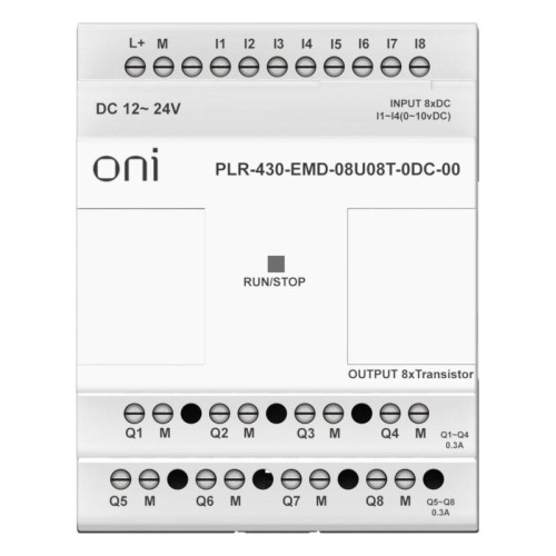 Модуль расширения входов выходов ПЛК 430 4 DI 4 UI (0-10В/DI) 8 TO 24В DC ONI PLR-430-EMD-08U08T-0DC