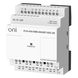 Модуль расширения входов выходов ПЛК 430 4 DI 4 UI (0-10В/DI) 8 TO 24В DC ONI PLR-430-EMD-08U08T-0DC