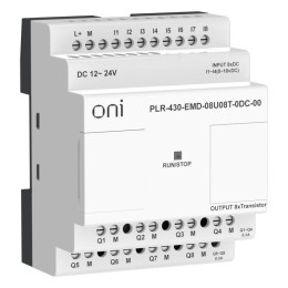 Модуль расширения входов выходов ПЛК 430 4 DI 4 UI (0-10В/DI) 8 TO 24В DC ONI PLR-430-EMD-08U08T-0DC