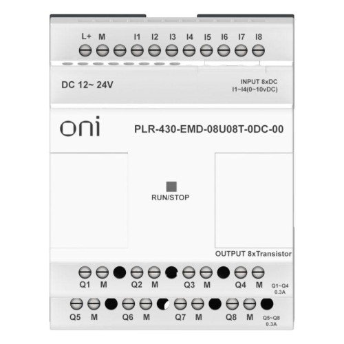 Модуль расширения входов выходов ПЛК 430 4 DI 4 UI (0-10В/DI) 8 TO 24В DC ONI PLR-430-EMD-08U08T-0DC