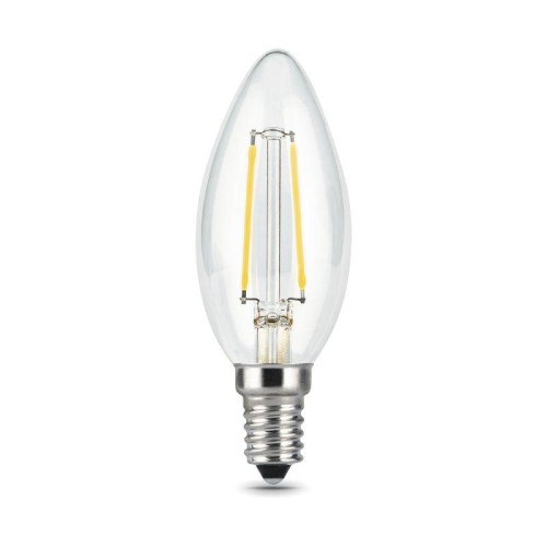 Лампа светодиодная филаментная Black Filament 5Вт свеча 4100К нейтр. бел. E14 450лм диммир. GAUSS 10