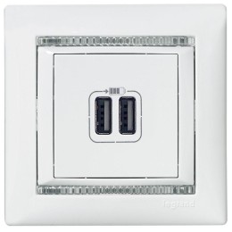 Рамка 1-м Valena бел./крис. Leg 774461