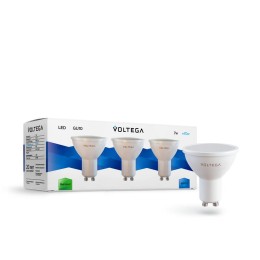 Лампа светодиодная Simple MR16 7Вт 4000К GU10 110град. 3шт.Voltega 7173