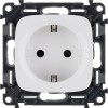 Розетка 1-м СП Valena Allure 16А IP20 250В 2P+E защ. шторки безвинтов. клеммы с лицев. панелью механ