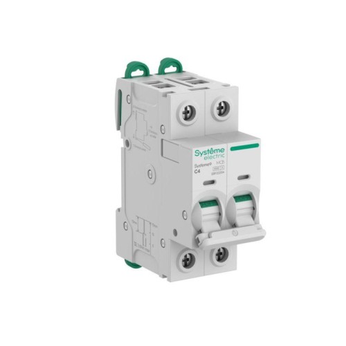 Выключатель автоматический 2п C 4А 6кА Systeme9 400В SE S9F22204