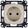 Розетка 1-м СП Valena Allure 16А IP20 250В 2P+E защ. шторки безвинтов. клеммы с лицев. панелью механ