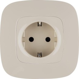 Розетка 1-м СП Valena Allure 16А IP20 250В 2P+E защ. шторки безвинтов. клеммы с лицев. панелью механ