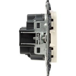 Розетка 1-м СП Valena Allure 16А IP20 250В 2P+E защ. шторки безвинтов. клеммы с лицев. панелью механ