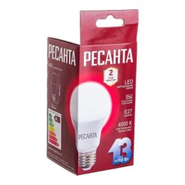 Лампа светодиодная LL-R-A60-13W-230-4K-E27 Груша 13Вт нейтр. E27 Ресанта 76/1/18