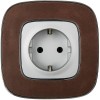 Розетка 1-м СП Valena Allure 16А IP2X 250В 2P+E безвинтов. клеммы с лицев. панелью механизм алюм. Le