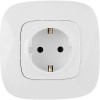 Розетка 1-м СП Valena Allure 16А IP2X 250В 2P+E безвинтов. клеммы с лицев. панелью механизм бел. Leg