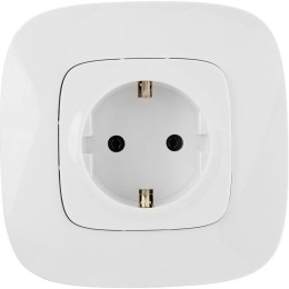 Розетка 1-м СП Valena Allure 16А IP2X 250В 2P+E безвинтов. клеммы с лицев. панелью механизм бел. Leg
