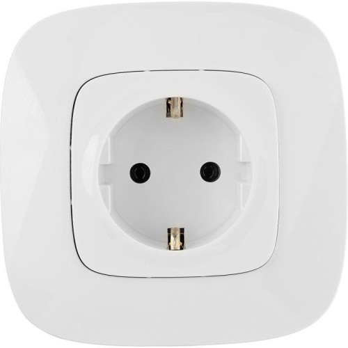 Розетка 1-м СП Valena Allure 16А IP2X 250В 2P+E безвинтов. клеммы с лицев. панелью механизм бел. Leg