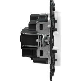 Розетка 1-м СП Valena Allure 16А IP2X 250В 2P+E безвинтов. клеммы с лицев. панелью механизм бел. Leg