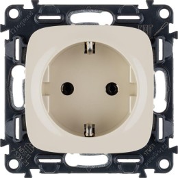 Розетка 1-м СП Valena Allure 16А IP2X 250В 2P+E безвинтов. клеммы с лицев. панелью механизм сл. кост