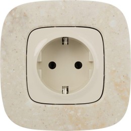 Розетка 1-м СП Valena Allure 16А IP2X 250В 2P+E безвинтов. клеммы с лицев. панелью механизм сл. кост