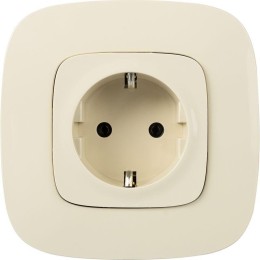 Розетка 1-м СП Valena Allure 16А IP2X 250В 2P+E безвинтов. клеммы с лицев. панелью механизм сл. кост