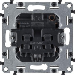 Розетка 1-м СП Valena Allure 16А IP20 250В 2P+E винтов. клеммы с лицев. панелью механизм бел. Leg 75