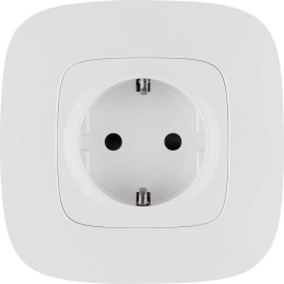 Розетка 1-м СП Valena Allure 16А IP20 250В 2P+E винтов. клеммы с лицев. панелью механизм бел. Leg 75