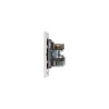 Розетка компьютерная + телевизионная СП ROUND MIELE RJ45 кат6+TV перламутр Kranz KR-78-0722-1