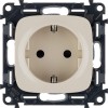 Розетка 1-м СП Valena Allure 16А IP20 250В 2P+E защ. шторки винтов. клеммы с лицев. панелью механизм